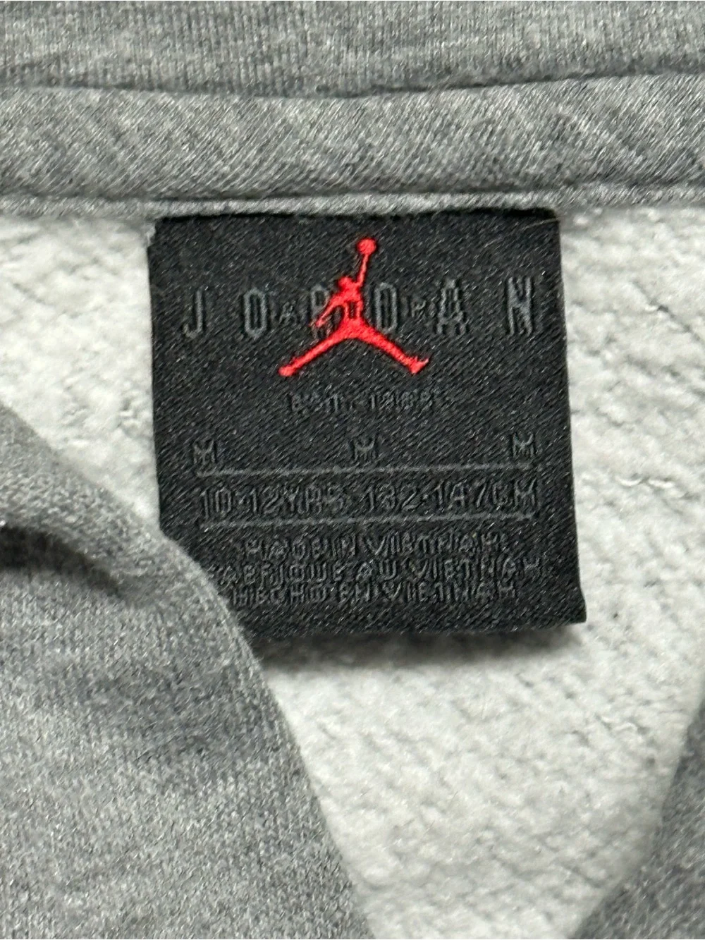 Jordan Gray Hoodie with Black Jumpman Logo